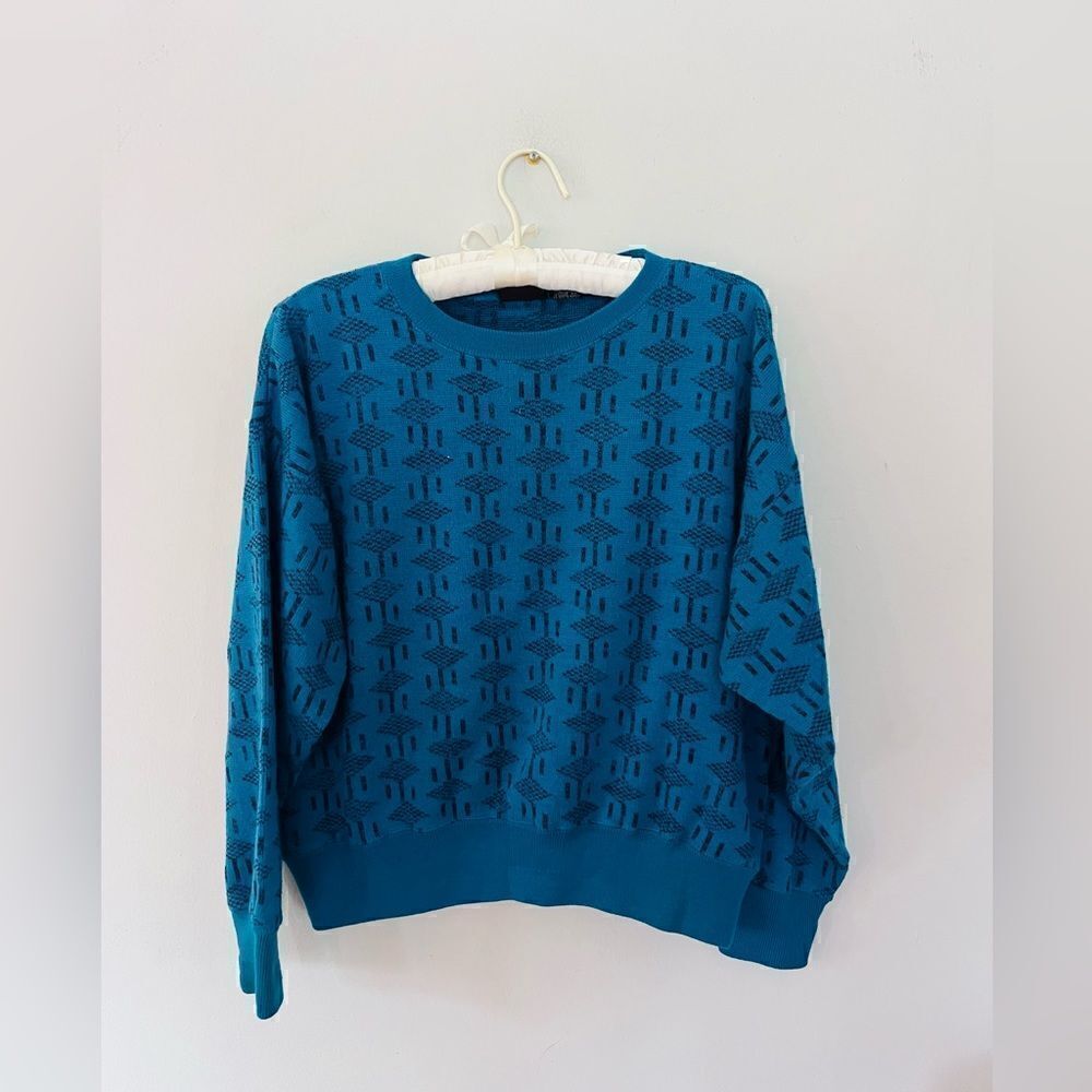 Vintageâ|âMichaelâGeraldâ|âblueâcrewneckâarcylicâsweater